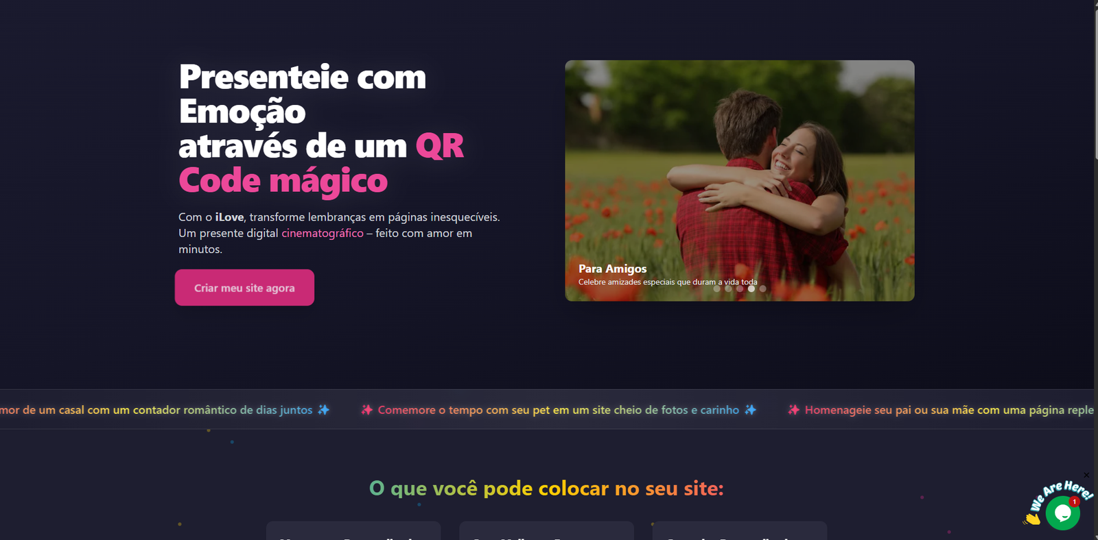 Preview do projeto iLove.gift